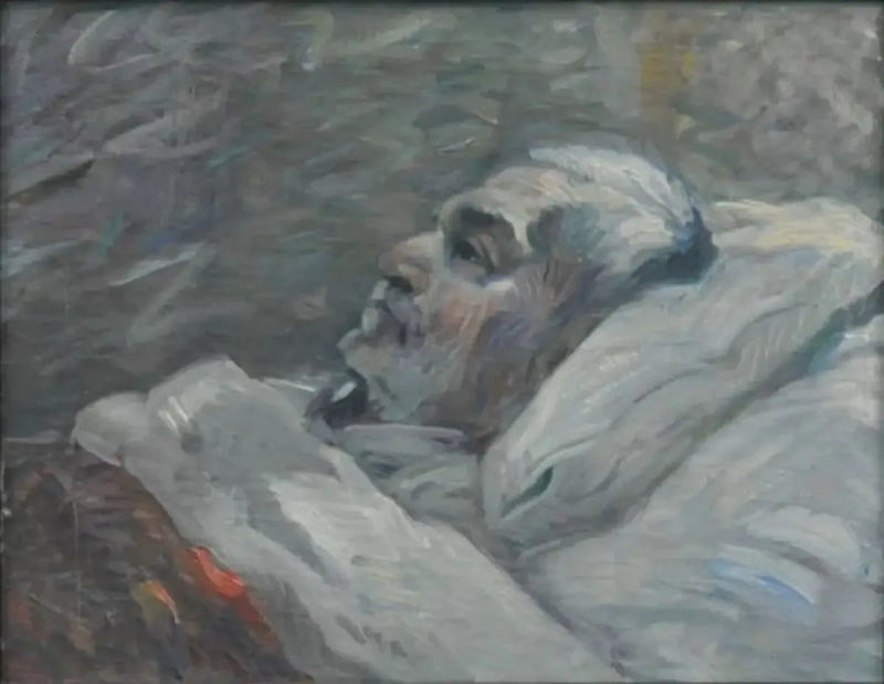 Der Vater auf dem Krankenbett I - Franz Marc