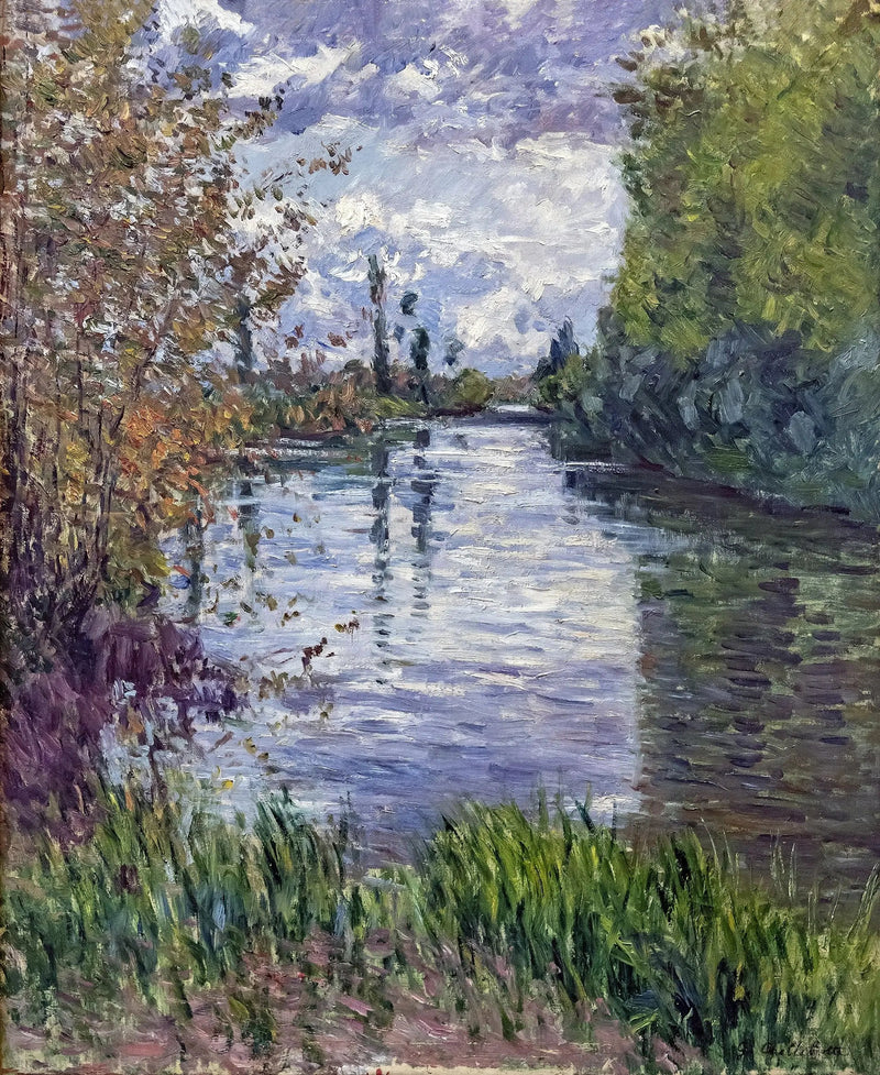 Der kleine Arm der Seine im Herbst - Gustave Caillebotte