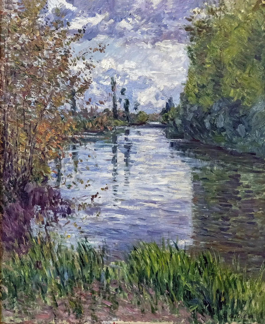 Der kleine Arm der Seine im Herbst - Gustave Caillebotte