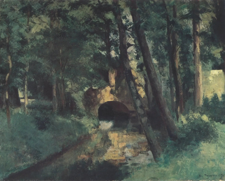 Die kleine Brücke, Pontoise - Camille Pissarro