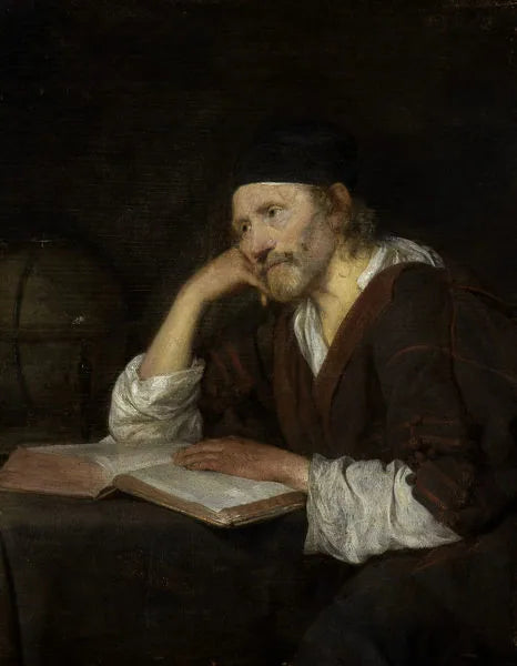Le philosophe Héraclite - Gerard ter Borch image 1 copie de tableau peinte à la main