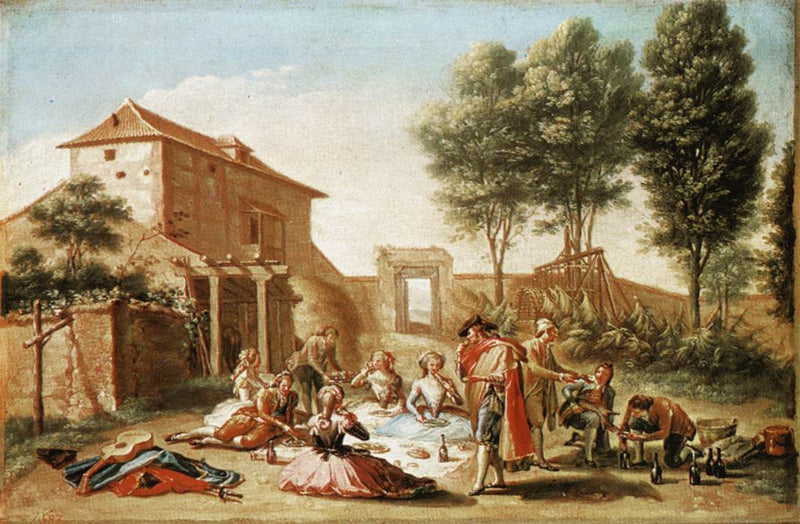 Das Picknick auf dem Land - Francisco Bayeu