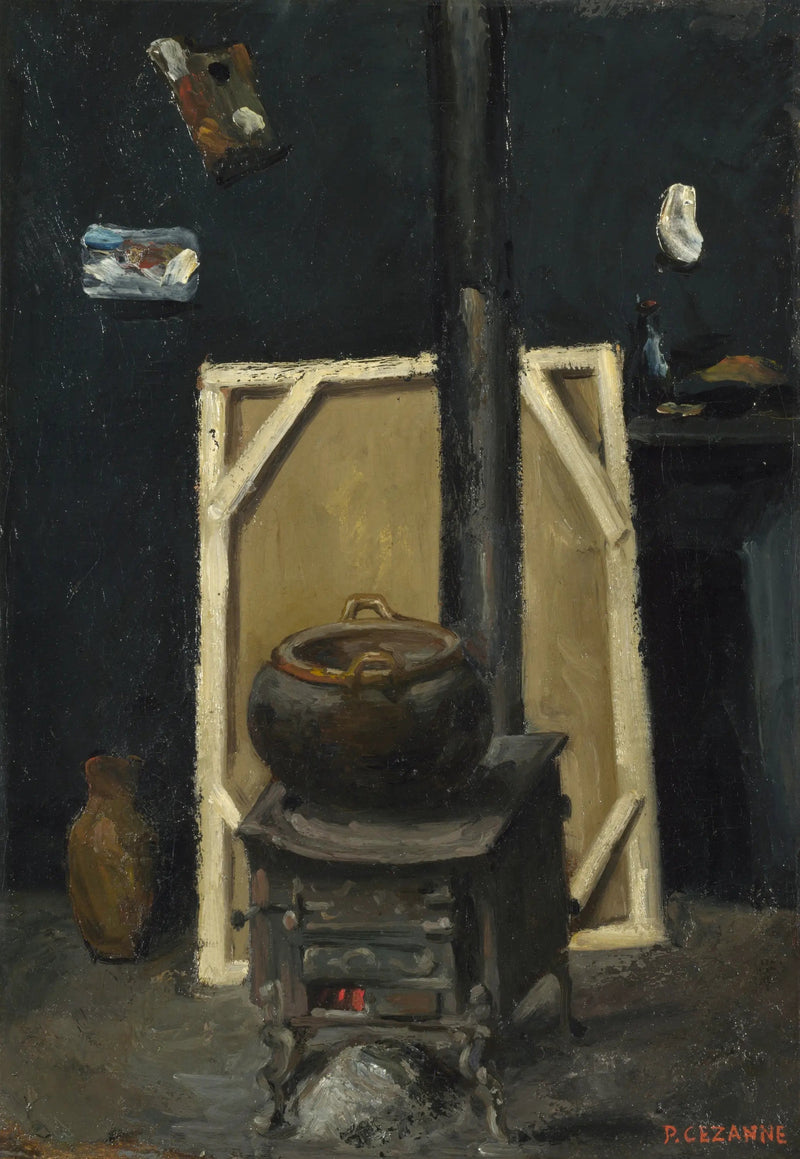 Der Ofen in der Werkstatt - Paul Cézanne