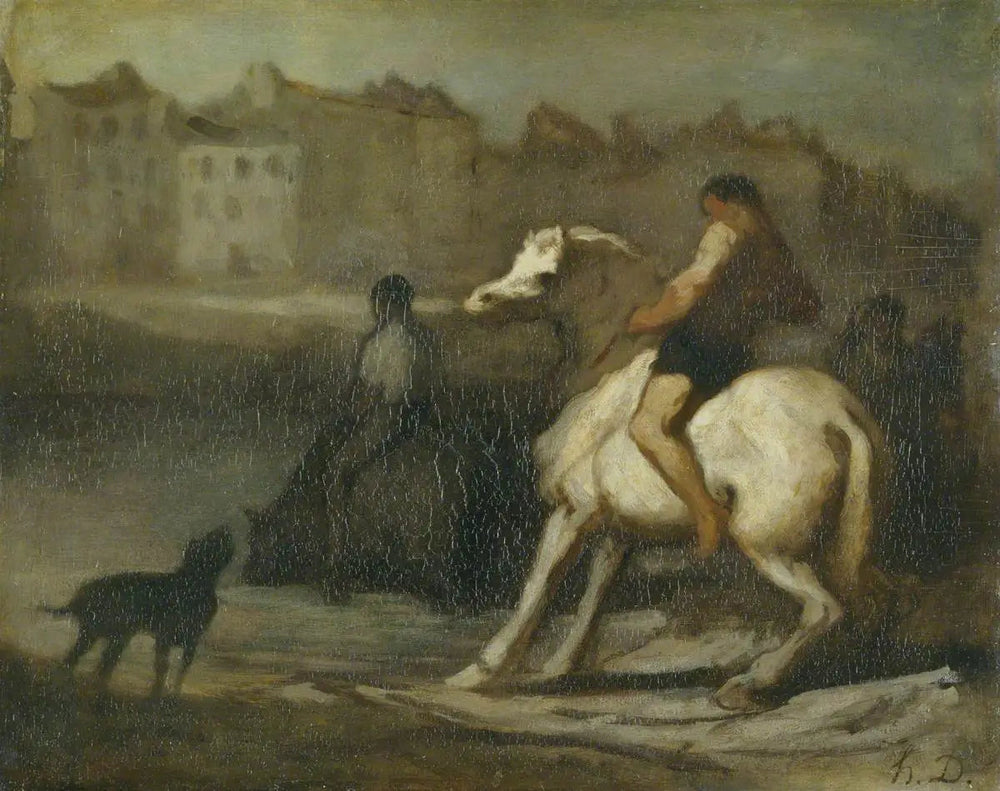 Le point d'eau - Honoré Daumier image 1 reproduction réalisée par Alpha Reproduction