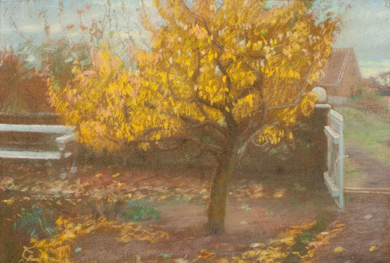 Der Birnbaum in Anchers Vorgarten im Herbst. – Anna Ancher