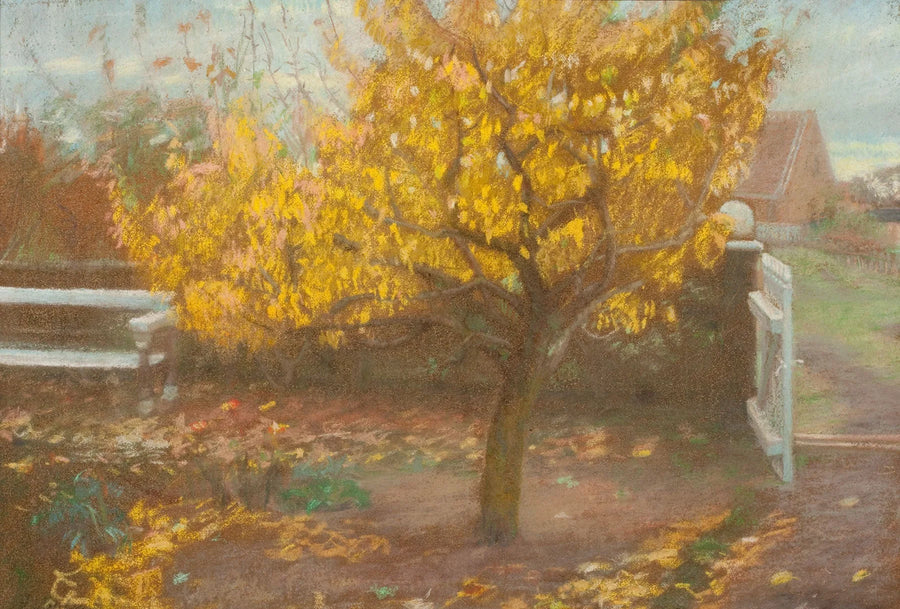 Der Birnbaum in Anchers Vorgarten im Herbst. – Anna Ancher