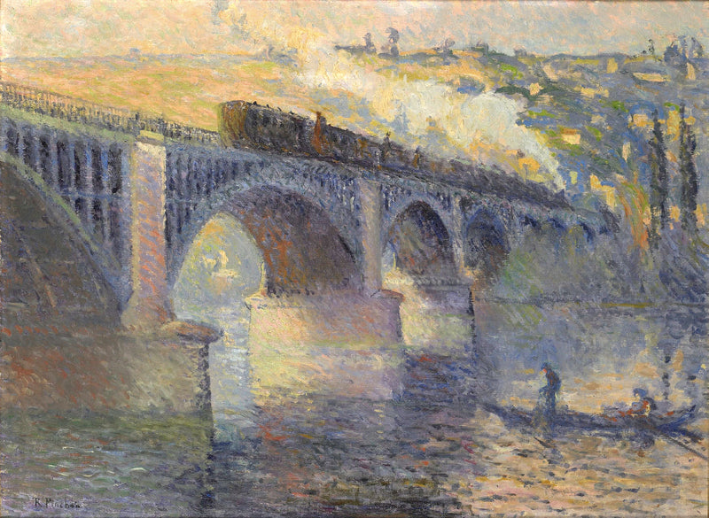 Die Brücke der Engländer, Sonnenuntergang - Robert Antoine Pinchon