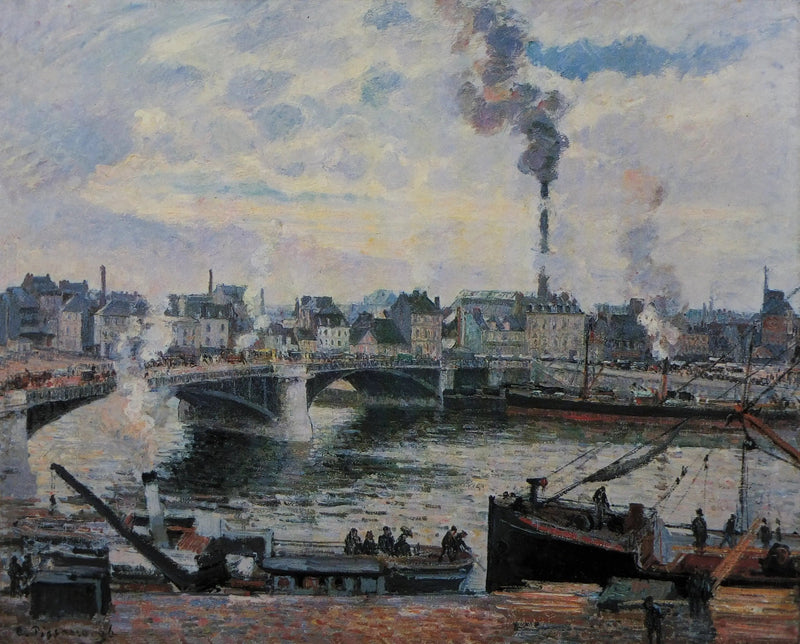 Die Boieldieu-Brücke und das Vorstadtgebiet Saint-Sever in Rouen - Camille Pissarro