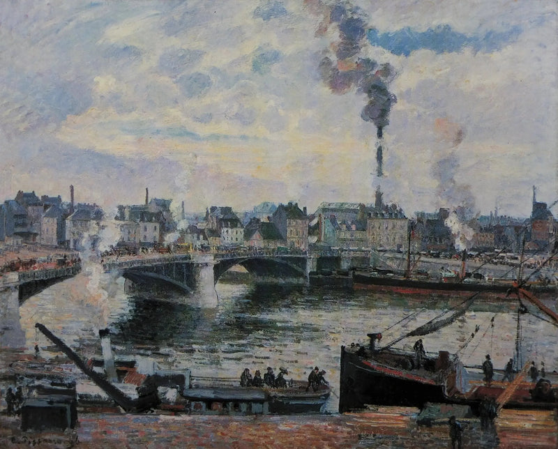 Die Boieldieu-Brücke und das Vorstadtgebiet Saint-Sever in Rouen - Camille Pissarro
