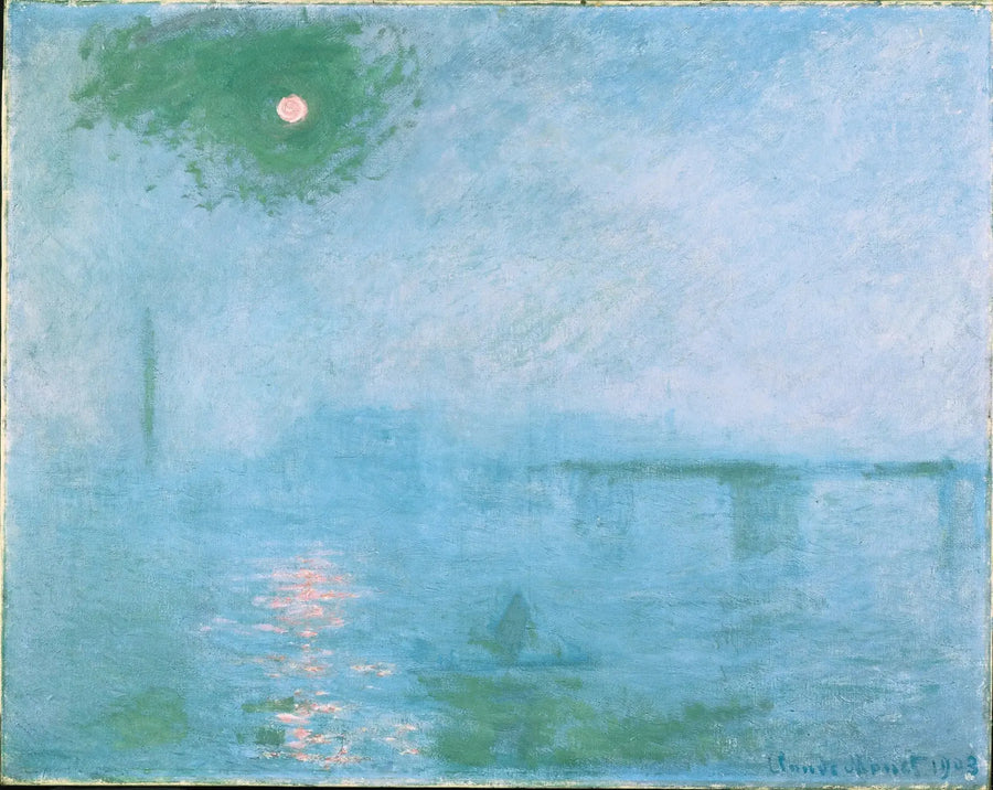 Die Charing Cross Brücke: Nebel über der Themse - Claude Monet