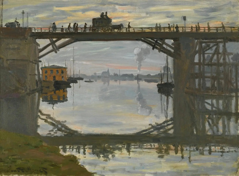 Die Holzbrücke - Claude Monet