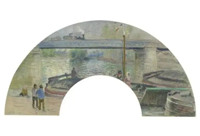Die Eisenbahnbrücke in Pontoise - Camille Pissarro