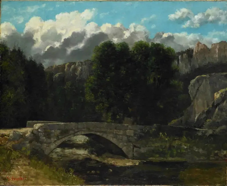 Die Brücke von Fleurier - Gustave Courbet