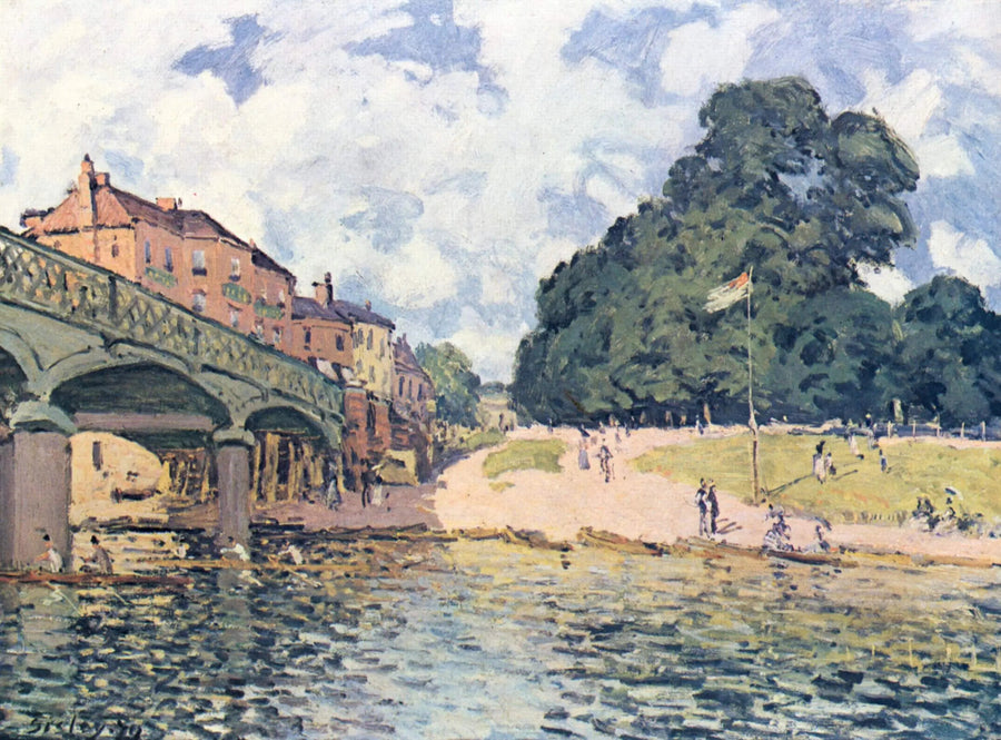 Die Brücke von Hampton Court - Alfred Sisley