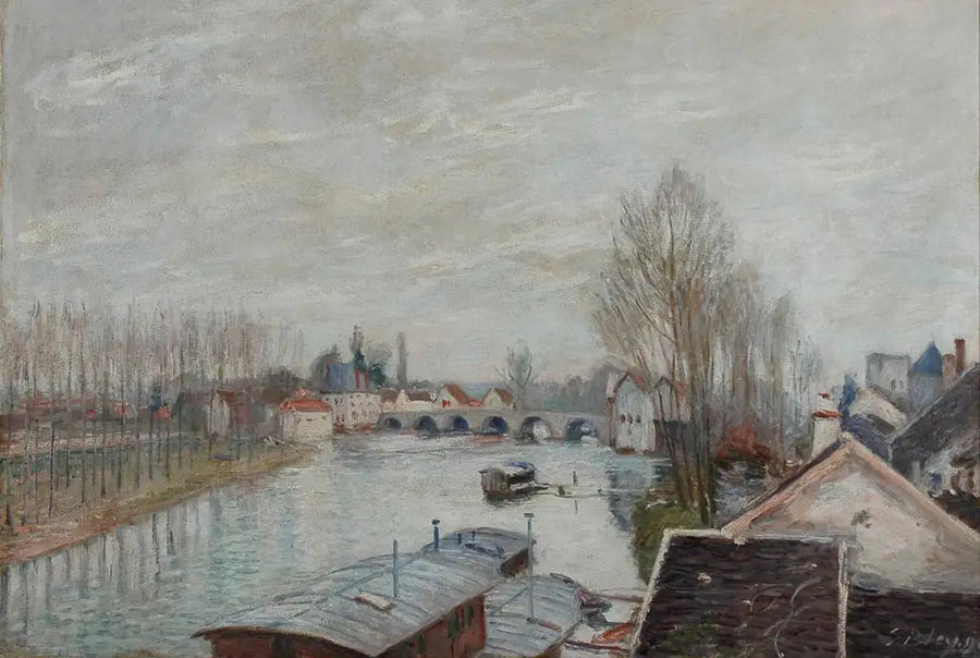 Die Brücke von Moret - Alfred Sisley