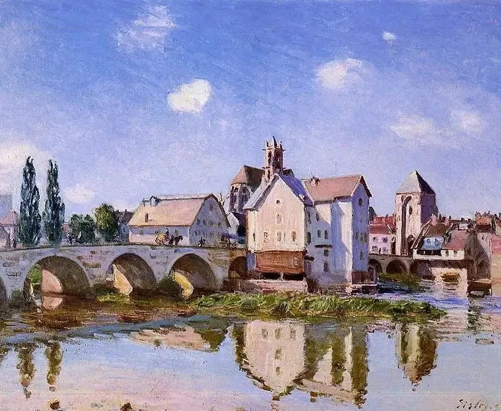 Die Brücke von Moret bei Sonnenlicht - Alfred Sisley