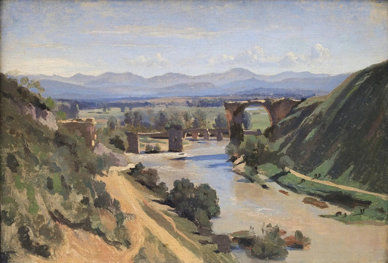 Die Brücke von Narni - Jean-Baptiste Camille Corot