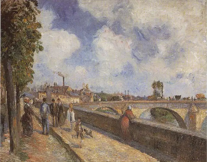 Die Brücke von Pontoise - Camille Pissarro