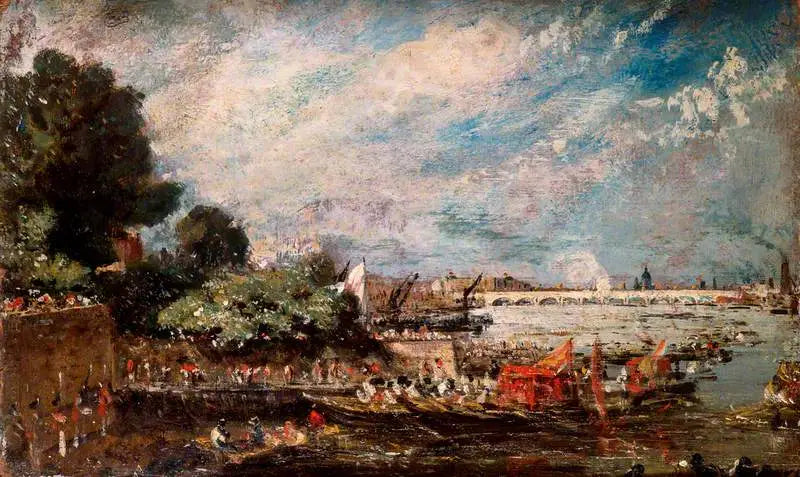 Die Waterloo-Brücke von den Whitehall-Treppen aus - John Constable