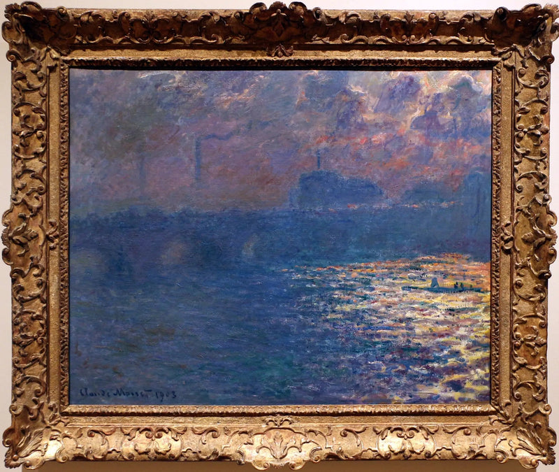 Die Waterloo-Brücke, der Effekt des Sonnenlichts - Claude Monet