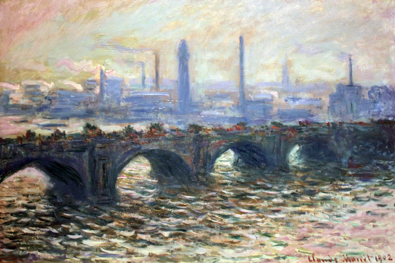 Die Waterloo-Brücke, nebliger Morgen - Claude Monet