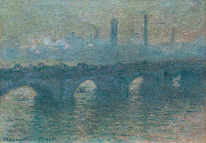 Die Waterloo-Brücke, graues Wetter - Claude Monet
