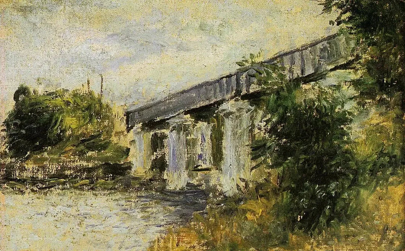 Die Eisenbahnbrücke in Argenteuil - Claude Monet