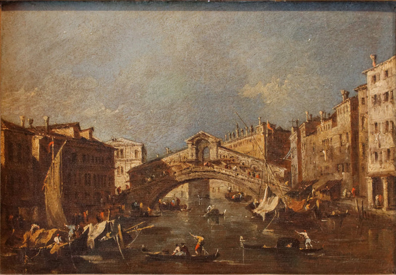 Die Rialto-Brücke in Venedig - Francesco Guardi