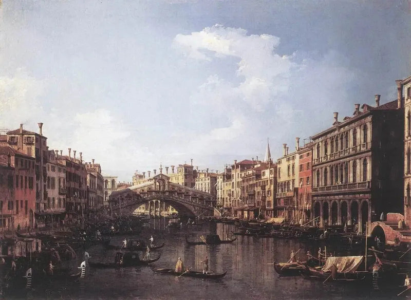 Die Rialto-Brücke von Süden - Canaletto