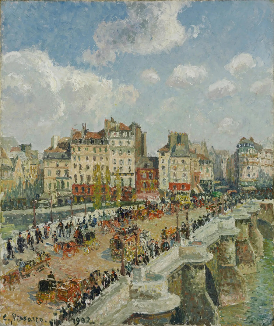 Die Pont-Neuf, Sonne (Zweite Serie) - Camille Pissarro