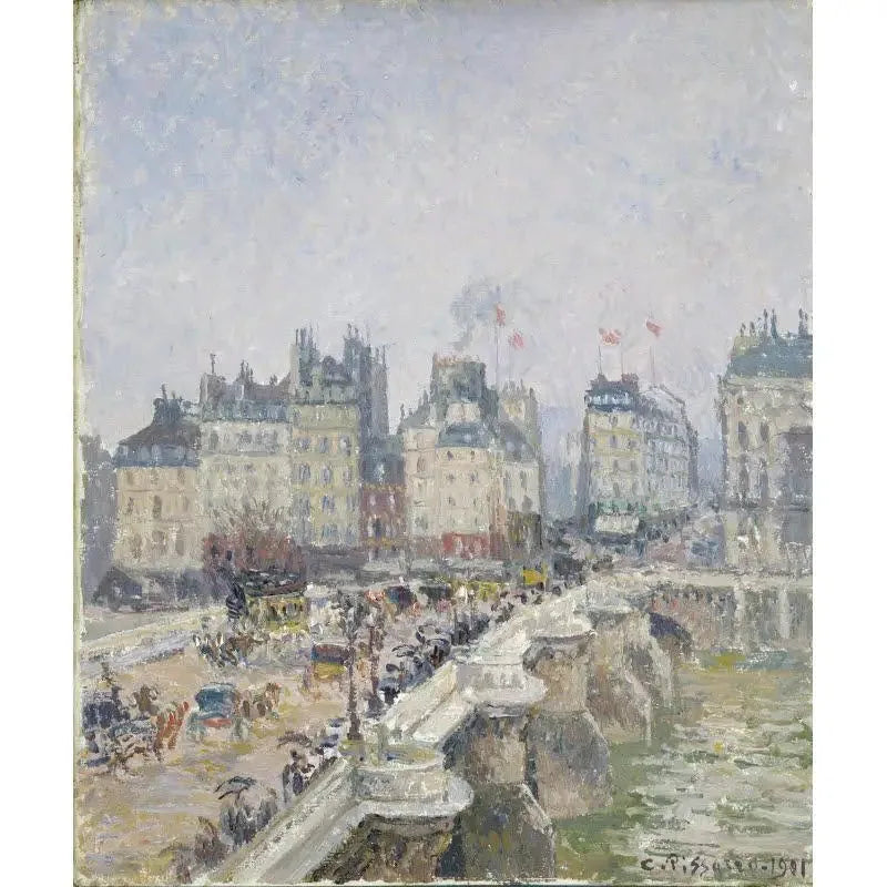 Die Pont-Neuf, nasses Wetter - Camille Pissarro