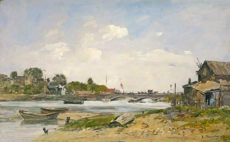 Die Brücke über die Touques in Deauville - Eugène Boudin