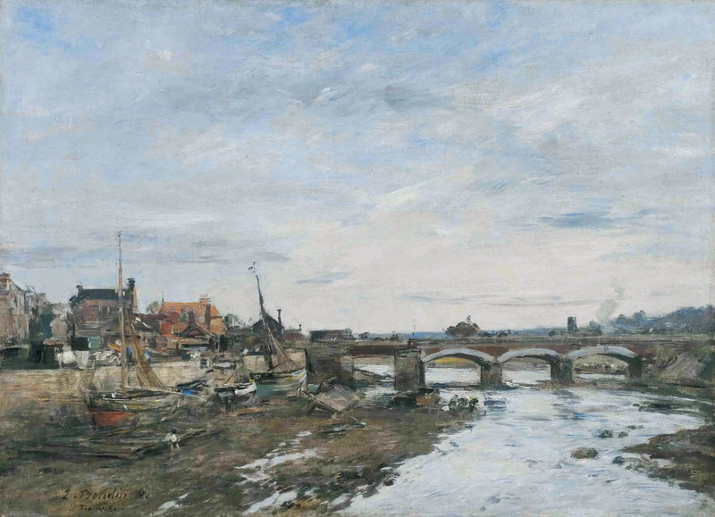 Die Brücke über die Touques in Trouville - Eugène Boudin
