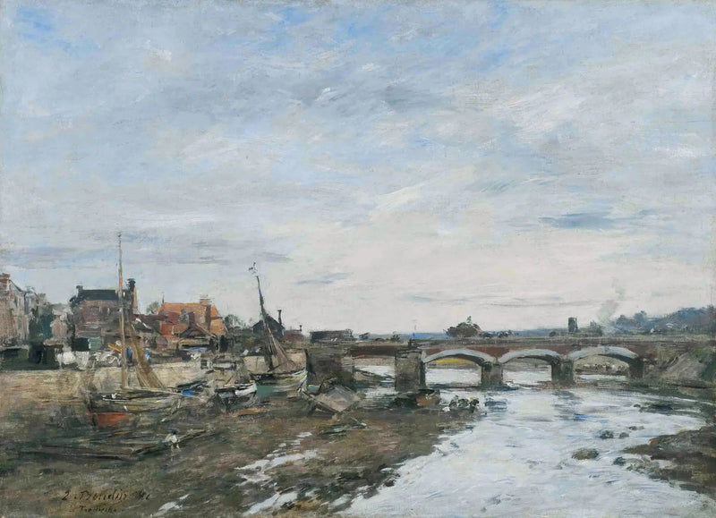 Die Brücke über die Touques in Trouville - Eugène Boudin