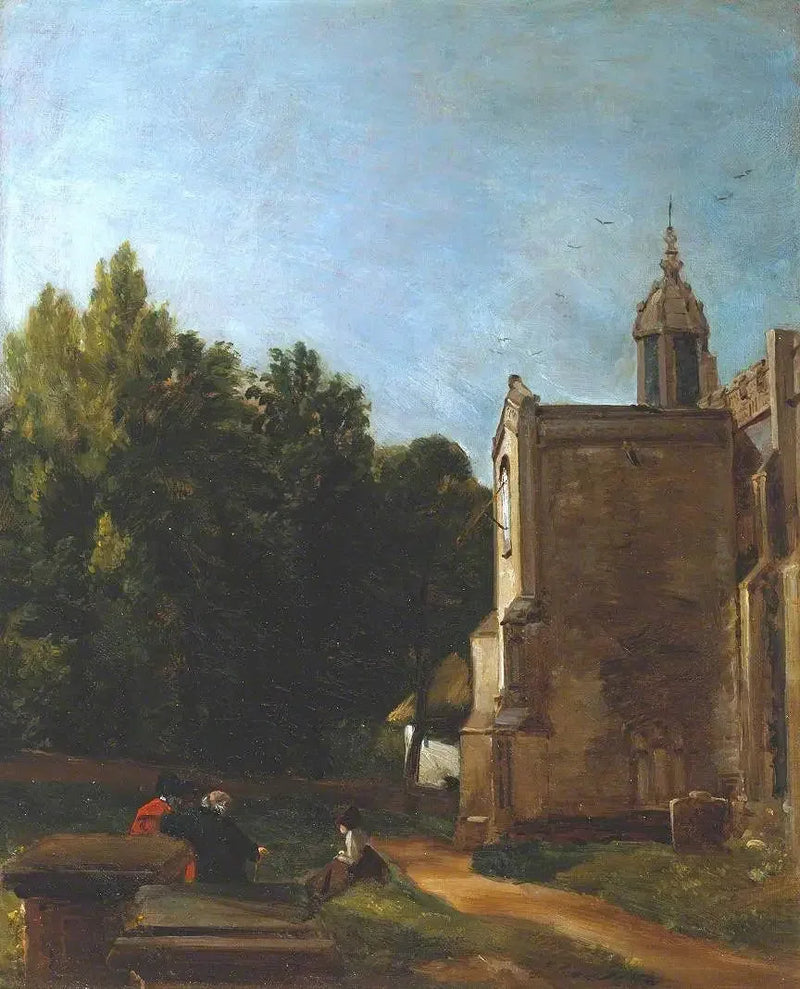 Die Kircheingangstür, East Bergholt - John Constable
