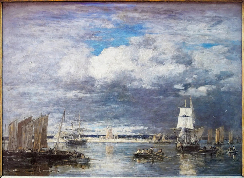 Der Hafen von Camaret bei Gewitterhimmel - Eugène Boudin