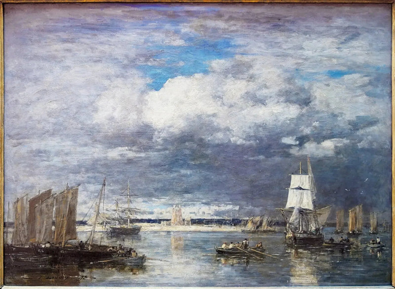 Der Hafen von Camaret bei Gewitterhimmel - Eugène Boudin