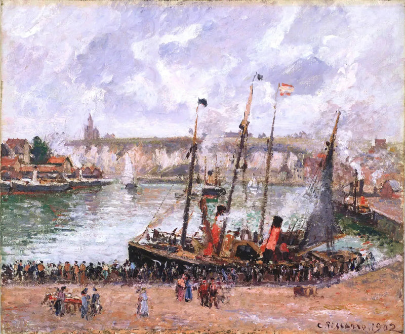 Der Hafen von Dieppe - Camille Pissarro