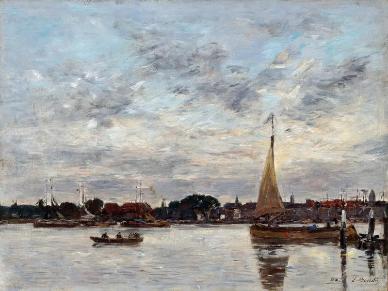 Der Hafen von Dordrecht - Eugène Boudin