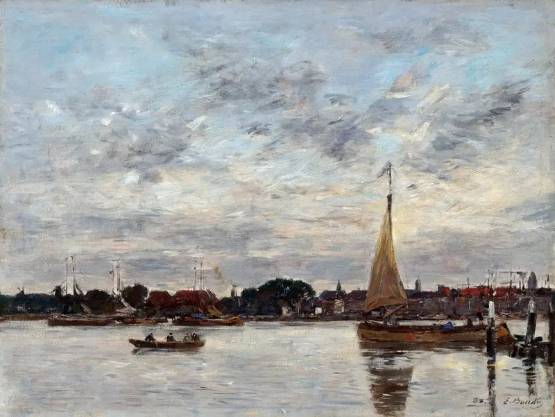 Der Hafen von Dordrecht - Eugène Boudin