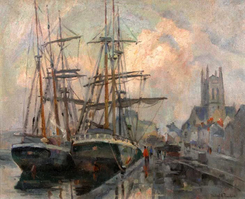 Der Hafen von Fécamp - Robert Antoine Pinchon