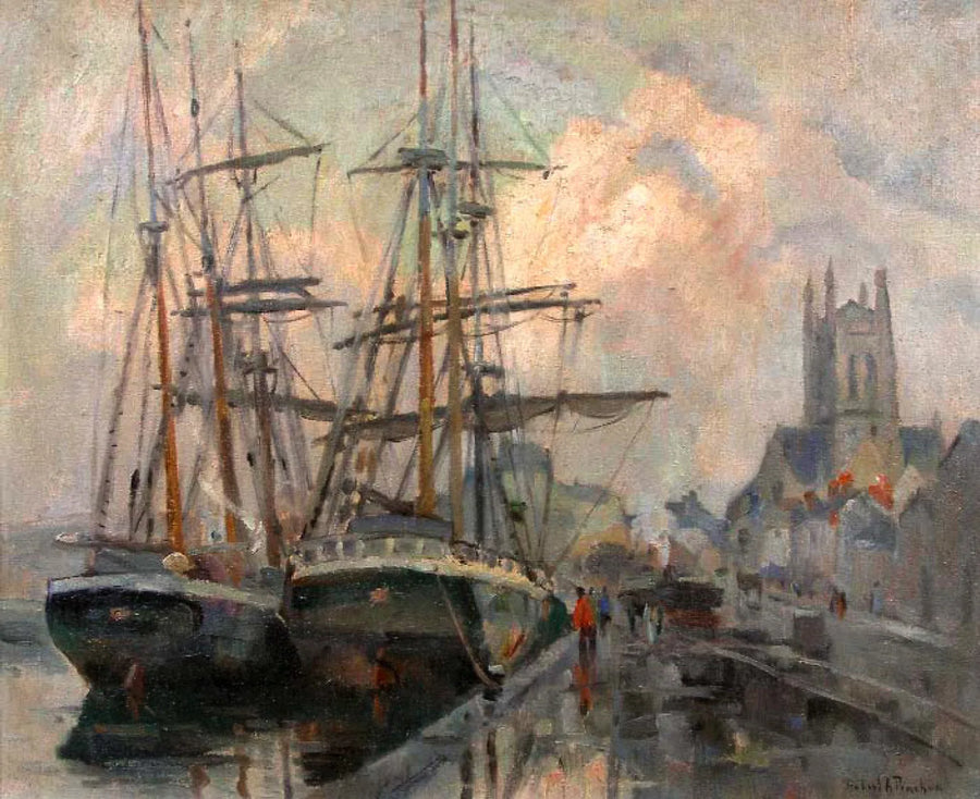 Der Hafen von Fécamp - Robert Antoine Pinchon