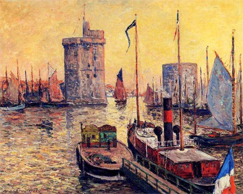Der Hafen von La Rochelle bei Dämmerung - Maxime Maufra