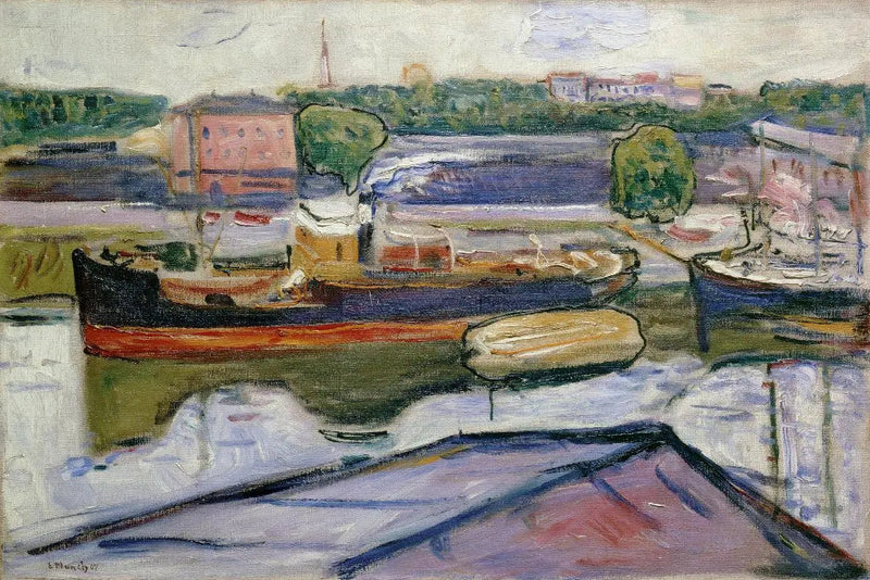 Der Hafen von Lübeck - Edvard Munch