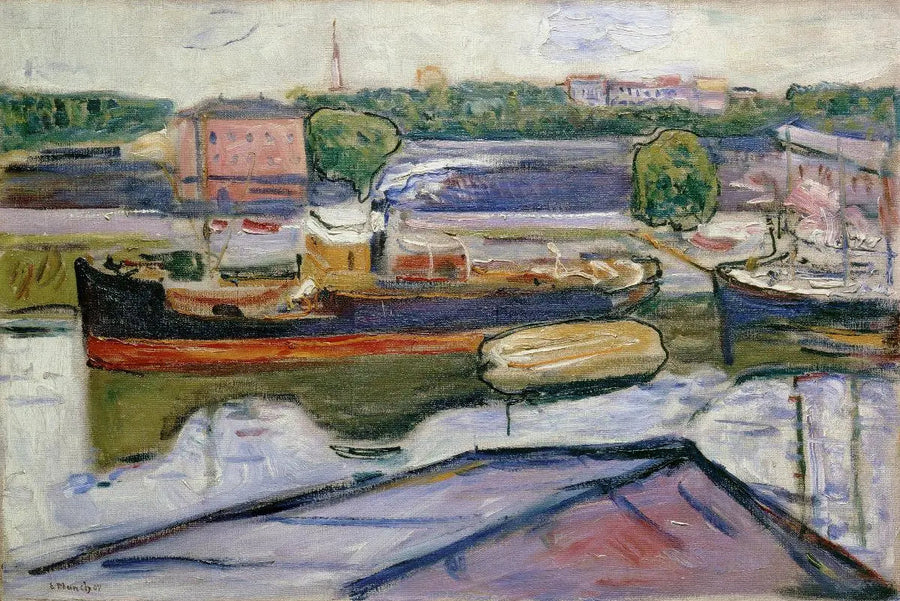 Der Hafen von Lübeck - Edvard Munch