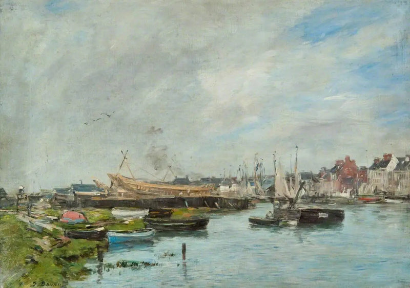 Der Hafen von Trouville, Werft - Eugène Boudin