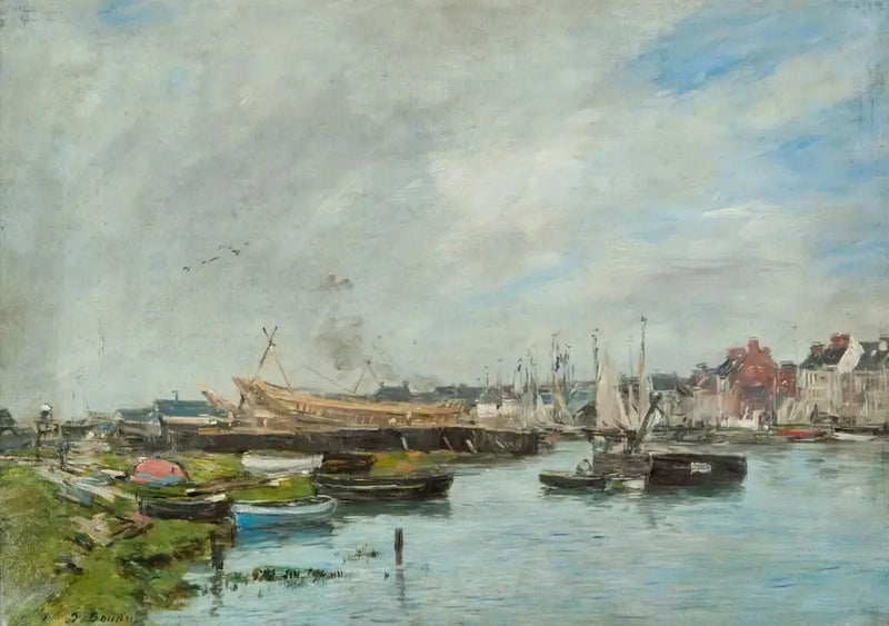 Der Hafen von Trouville, Werft - Eugène Boudin