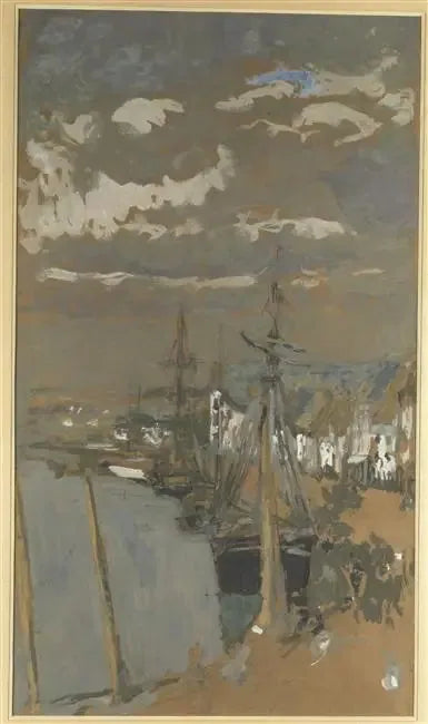 Der Hafen bei grauem Wetter - Édouard Vuillard