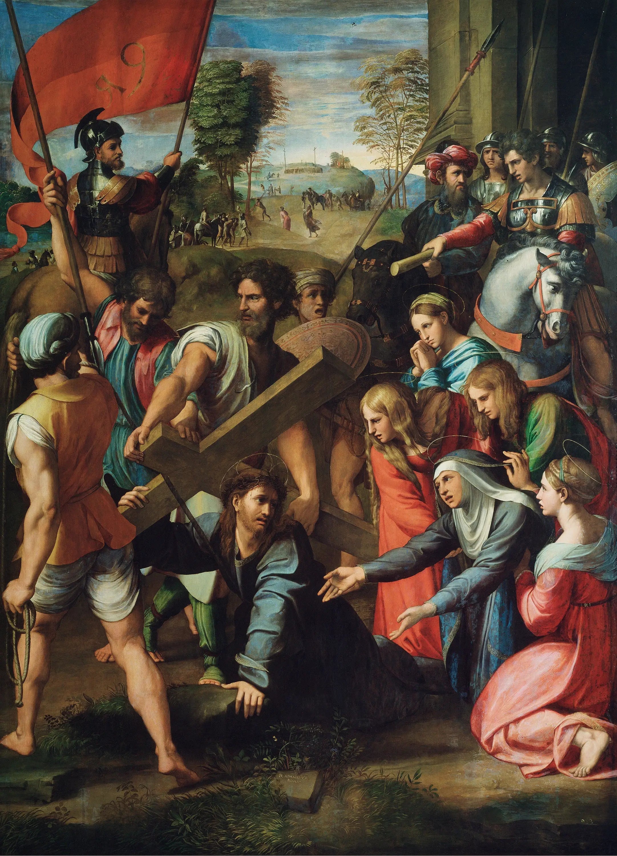 Reproduction du tableau « Le Portement de Croix - Raphaël Sanzio » par Alpha Reproduction en peinture à l’huile