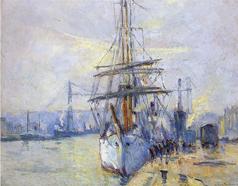 Der Warum Nicht des Kommandanten Charcot im Hafen von Rouen - Robert Antoine Pinchon